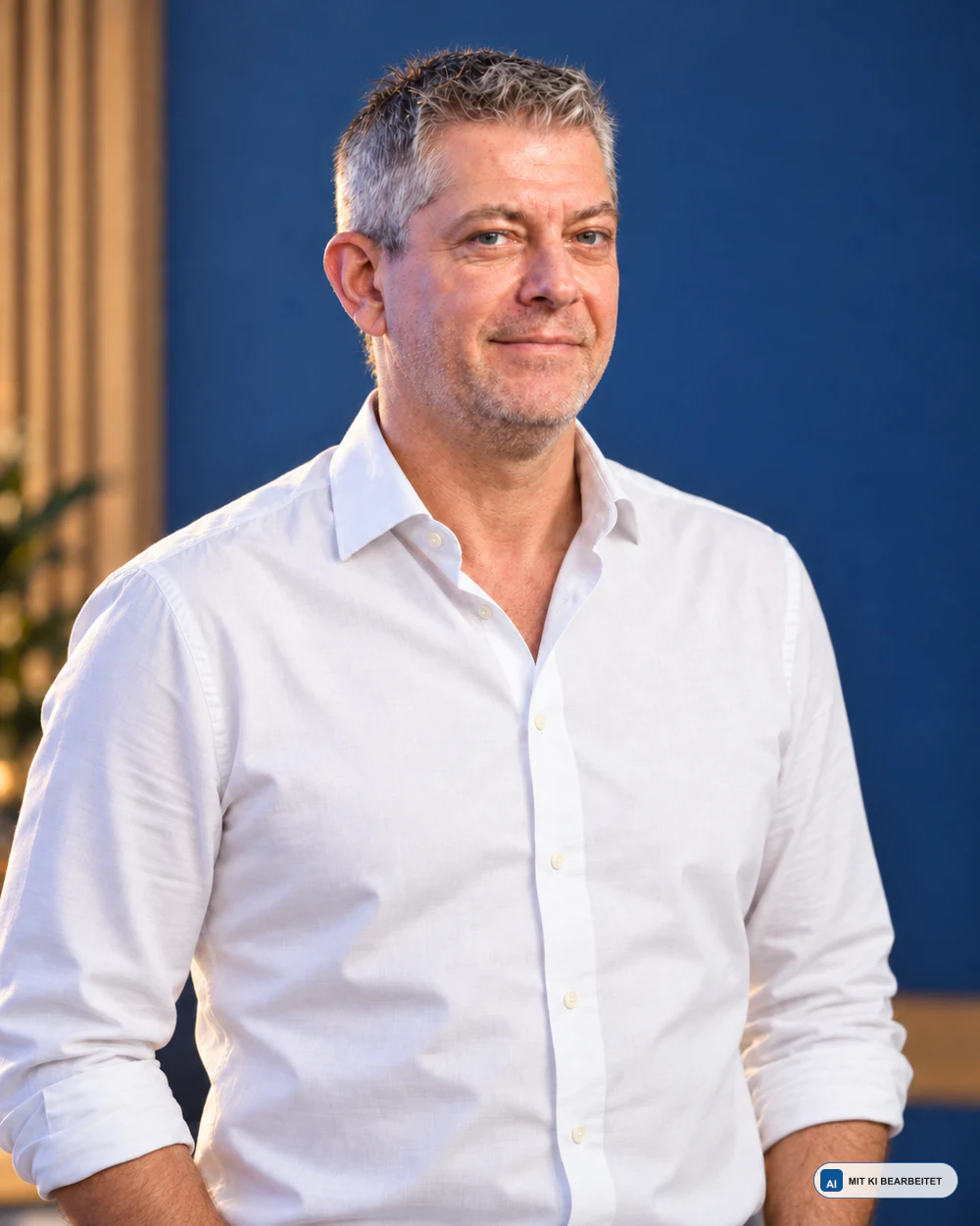 Porträt von Michael Wiesendorf, mit KI bearbeitet